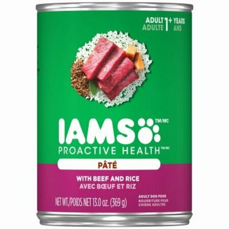 IAMS 13.2OZ Beef/Ric DogFood 01369